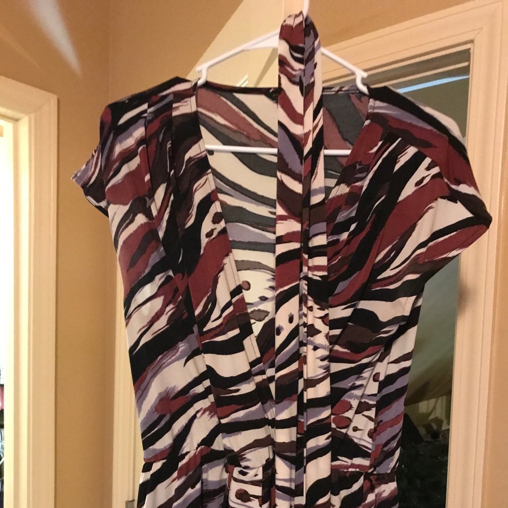Banana Republic wrap dress with belt.
